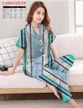 Best Comfortable Ladies Nightwear Shirt Pajamas Two Piece Dress in Lawn Stuff Short Sleeve Pyjama. 
