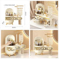 Countertop Portable Cosmetic Organizer Makeup Storage Organizer Box with Jewelry Shelf. 