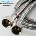 Chain pipe flexible hose pipe 24inch(60cm) 2ft, Connection chain(MAK)for angle valve teecock gas geyser pipe for bathroom, kitchen, washroom, toilet, Stainless steel,Bath chain,CP chain,shattaf,braided hose,rubber hose,flexible rubber hose plumbing hose.. 