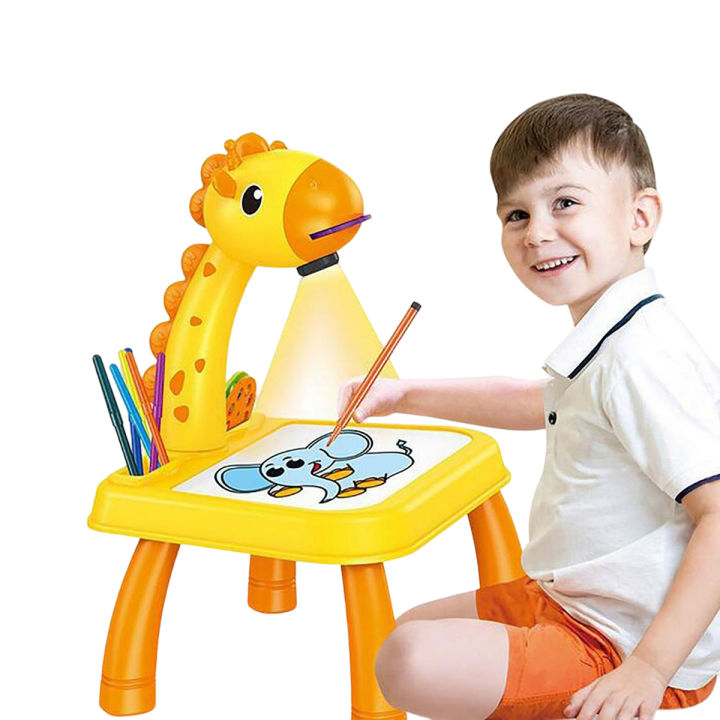 Children Projection Drawing Board LED Projector Drawing Table Toys For ...