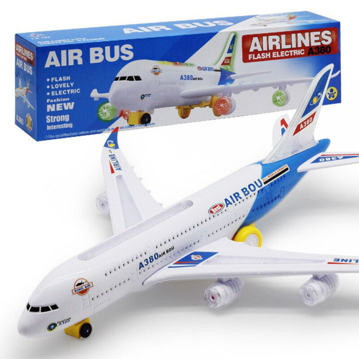 Musical Electric Plane Airbus Toys For Kids and Boys Battery Operated With Light and Music Vehicles car Toys Aeroplane Daraz.pk