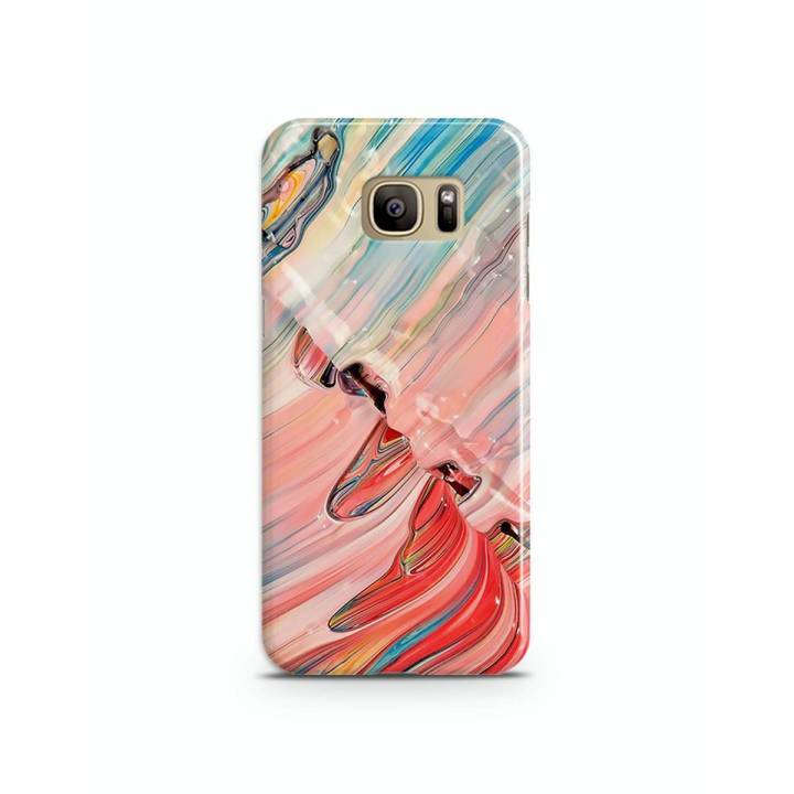 Samsung Galaxy S7 Edge Cover Case- Deep Colorful Marble Case - cute colors