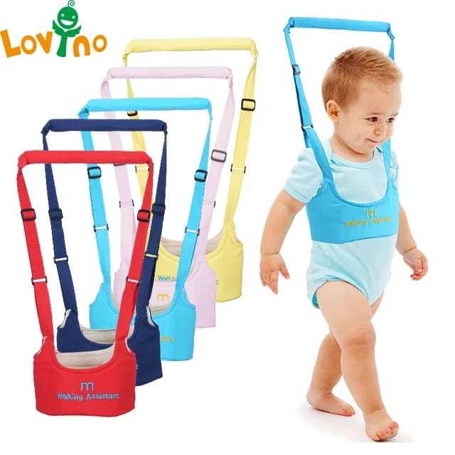 Baby Walking Harness Handheld Baby Walker Assistant Belt Adjustable Toddler Infant Safety Harnesses Standing Up Walking Learning Helper with Detachable Crotch