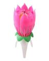 Birthday Specialty Flower Candle - Pink. 