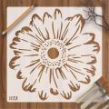 Big Flower reusable stencil for wall decoration, Furniture , Canvas DIY Home decoration by imart Stencils. 
