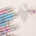 10Pcs/set HB Cartoon Writing Pencil With Rubber Rubbing Drawing Pencil Kids Gift Student School Office Stationery Supplies. 