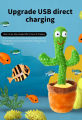 Dancing Cactus Toy with Recording - Rechargable /Cell Operated Plush Funny Electronic Shaking Cactus Singing Dancing Cactus by Bunyad Twisting Cactus Cute Plush Toy Education Toy Plush Toy with Songs for Children Playing Birthday Gift Kids Toys​. 