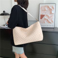 New Large Capacity Casual Women's Bag2022Solid Color Fashion Crossbody Bag Western Style Space Cotton Shoulder Tote Bag. 