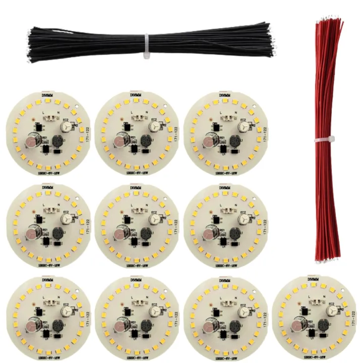 10PCS%2018W%20LED%20Bulb%20Lamp%20Capacitor%20Chip%20With%20Wires%20White%20DOB%20AC%20220V%20-%20Image%202
