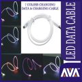 AVA ORIGINAL SPECIAL CHARGING AND DATA COPPER CABLE MICRO USB PORT 7 COLOR CHANGING LIGHTS CABLE FOR ALL MOBILES. 