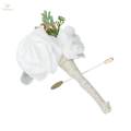 Wedding Men Boutonniere with Pin Accessories Corsage for Best Man Anniversary Marriage Prom. 