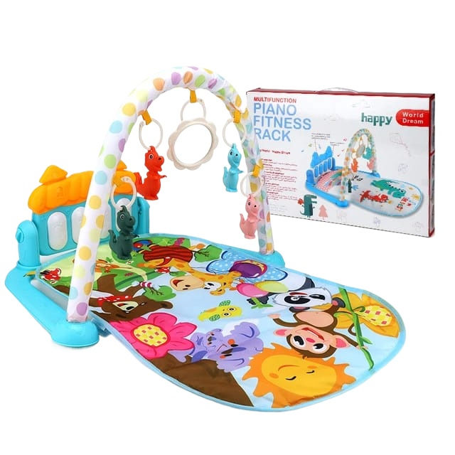 3 In 1 Newborn Baby Play Gym Piano Fitness Rack - Activity Mat