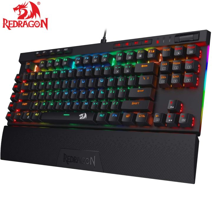 Redragon K587 PRO MAGIC-WAND 87 Keys Compact RGB TKL Mechanical Gaming Keyboard, Type-C Keyboard with 9 Onboard Macro Keys