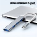 Spot -USB C / A HUB 3.0 Metal  Type C 4 Port Multi Splitter Adapter For laptop Phone Tablet & Computer. 