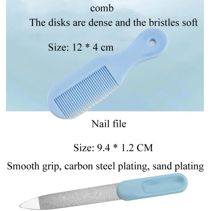 13Pcs%20Multi-Piece%20Baby%20Care%20Kit%20Newborn%20Hair%20Nail%20Thermometer%20Beauty%20Brush%20Kit%20Scissors%20Comb%20Teether%20Function%20Child%20Toiletry%20Kit%20Baby%20-%20Image%204
