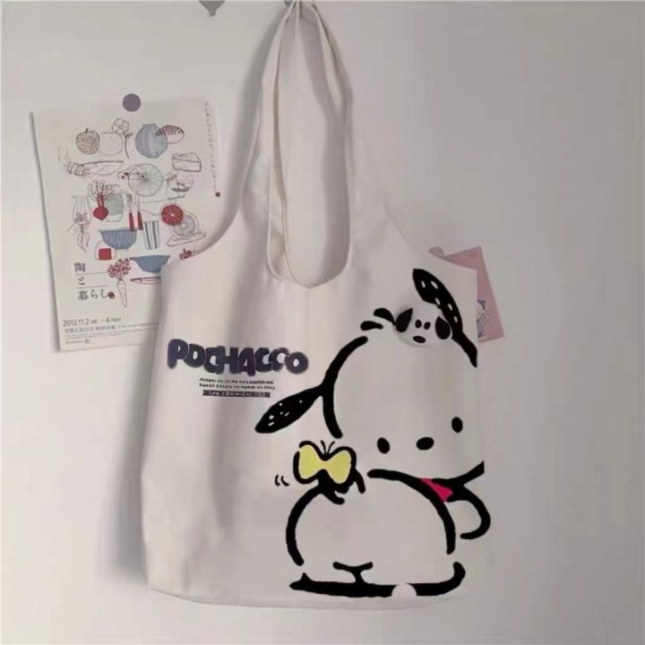 Cute%20Girly%20Cartoon%20Pochacco%20Good%20Quality%20Woman%20Large%20White%20Top-handle%20Shoulder%20Bag%20Canvas%20Tote%20Bag%20Shopping%20Bag%20-%20Image%205