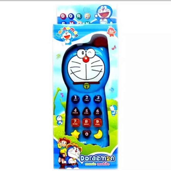 Doraemon Cute Musical Cartoon Mobile Phone Toy with Colorful Light Effects and Wonderful Music Sound for Baby Kids
