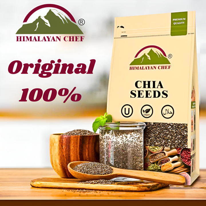 Guaranteed 100% Original Himalayan Chef Superfood Chia Seeds 100g | Organic Chia Seeds for Weight Loss, Energy & Digestion