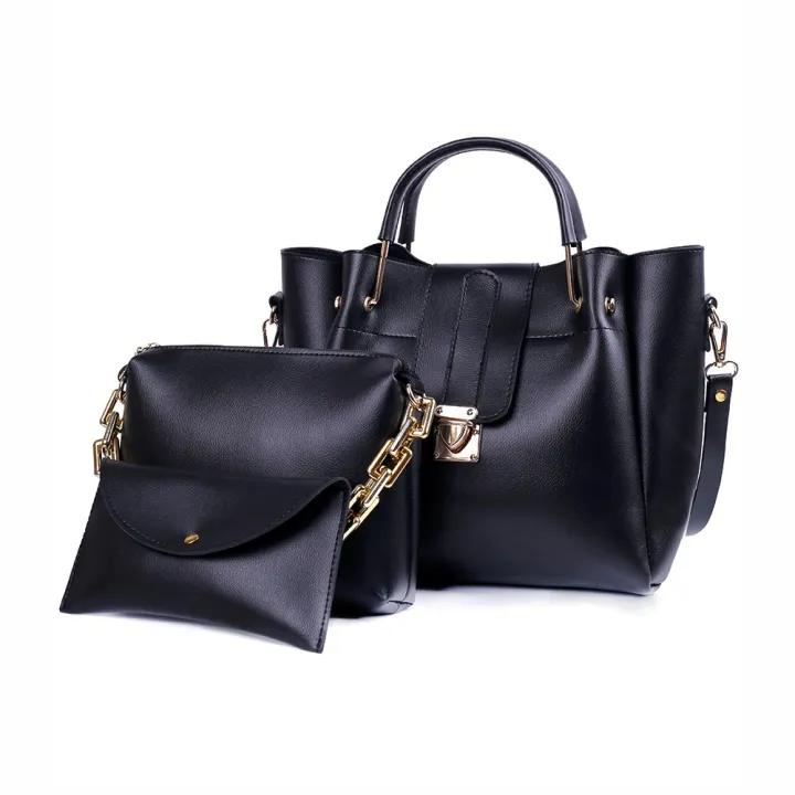 3%20Pcs%20Set%20of%20Pu%20Leather%20Hand%20Bags%20And%20Shoulder%20Bags%20For%20Women's%20-%20Image%203