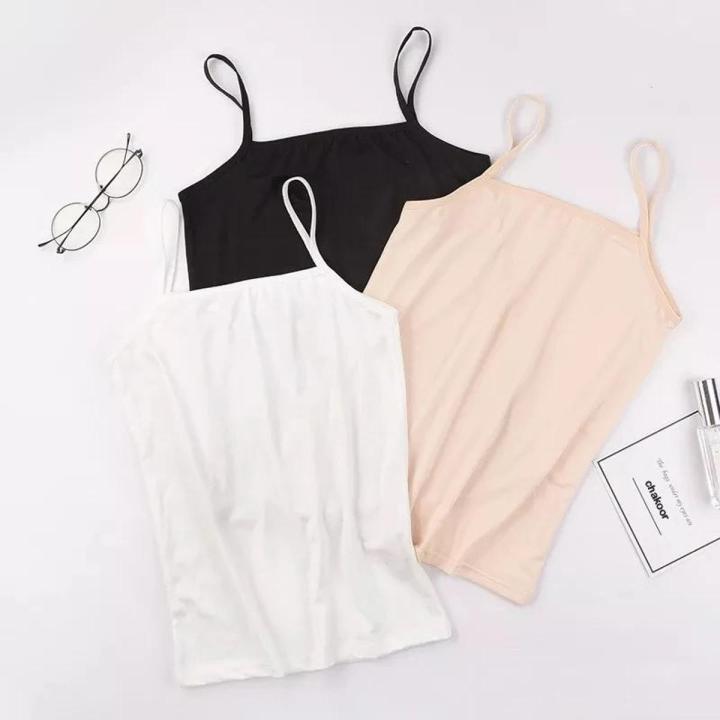 Pack of 3 Camisole For Teenage Girls Biddies Strechable pure cotton Tank Tops for Women Girls