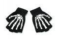 Winter Punk Skeleton Skull Half Finger Adult Kids Luminous Warm Gloves. 