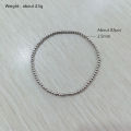 Fashion Jewelry Non Fading Waterproof Metal Ball Multiple Models Quality Smooth Solid Beads Elastic Stainless Steel Bracelets. 