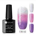 UR SUGAR Rainbow Thermal Color Changing Gel Nail Polish Holographic Glitter Temperature Soak Off UV Gel Varnish 7.5ml Nail Art. 