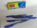 Pack of 20 Pens BLU Ball Point Pen by SIGNATURE, Blue ink, 0.7mm Needle Tip, Smooth Writing Plastic Body,. 