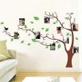DIY transparent PVC wall stickers AY803a brown tree photo series of three generations of wall stickers wall stickers. 