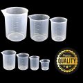 Measuring Plastic Transparent Graduated Beaker Plastic Beaker without handle. 