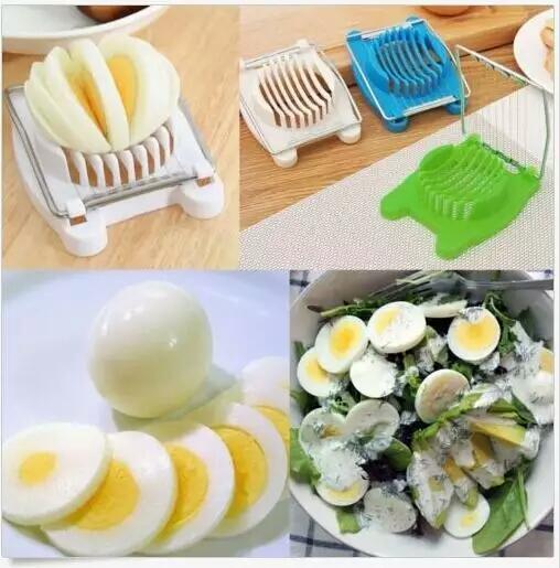 Portable Egg Slicers Tools Kitchen Accessories Stainless Steel Wire Cute Eggs Cutter Cooking Baking Useful Gadgets Home