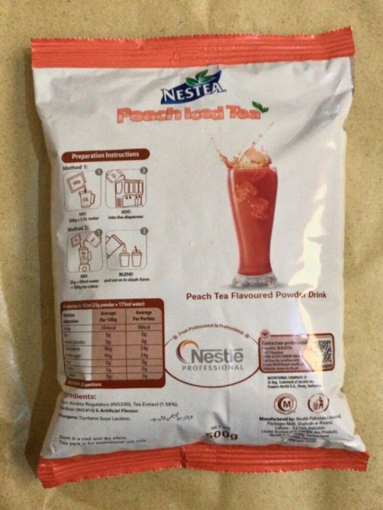Nestea Black Ice Tea Peach Flavour 500g