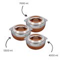Hot Pot Set - 3 Pcs Set Hisense Pearl Casserole by Happy House. 