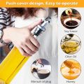 FARI Olive Oil Dispenser Bottle – 500ml Glass Cooking Oil and Vinegar Cruet No Drip with Stainless Steel Funnel (1). 