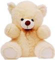 Stuffed & Fluffy White Plush Teddy Bear. 