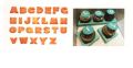 Pink Upper Case Cookie Letter Stamps Of Decorating Alphabet Letter Fondant Embosser Cookie Cutter Plastic Set. 
