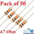 Pack of 50 - All Values of Resistor 0.25 Watt - 1/4 W - Quarter Watt Carbon film Resistors. 