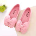 2024 New Girl Spring and Autumn Princess Student Suede Bean Children's Bow Single Shoes. 