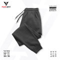 Unisex Charcoal Grey Slim Fit Running Trousers – Casual Gym Wear with Tight Bottoms for Summer. 