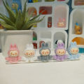 1Pcs Mini Flocking Labubus Ornament Cute Cartoon Ornaments Desktop Decoration SEVICH. 