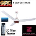 GFC Ceiling Fan AC 30 Watts RAVI PLUS Model 56'' Energy Saver Inverter Fan Energy Efficient Electrical Steel Sheet and 99.9% Pure Copper Wire 5 Years Brand Warranty. 
