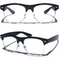 Half Frame Wayfarers Brow Retro Vintage Style spectacles Clear Lens Eyeglasses Men Women with Free Box. 