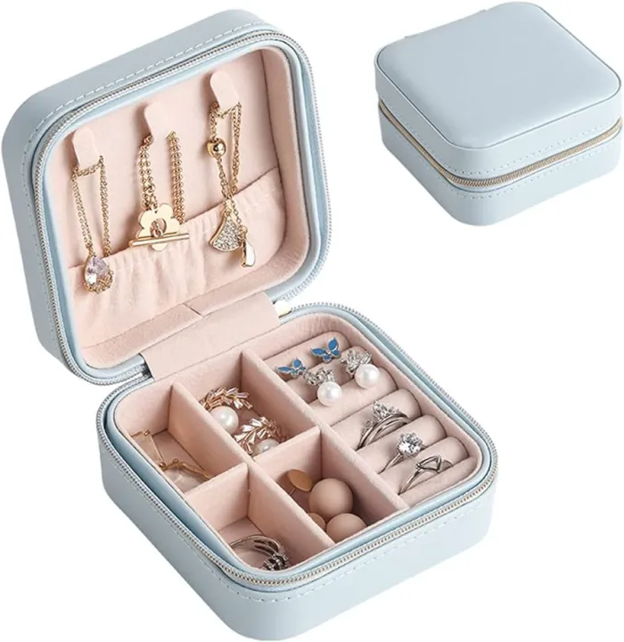 Leather%20Jewellery%20Organizer%20Box%20with%20Zipper%20,Hair%20Accessories%20Leather%20Jewellery%20Organizer%20Box%20with%20Zipper%20%7C%20Ear%20Rings%20&%20Necklace_Bracelets%20Holder%20%7C%20Small%20Jewelry%20Box%20Vanity%20Hanger%20Stand%20Velvet%20-%20Image%204