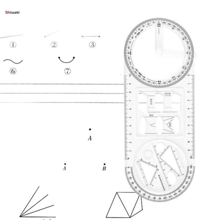 Geometric Ruler Math Teaching Measuring Tool Drawing Template Drawing ...