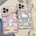 Kawaii Sanrio Hello Kitty Mobile Phone Case for Iphone 13 11 12 14 15 Xsmax Xr 7 8 Plus Cartoon Cute Soft Shell Cute Girls Y2k. 