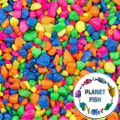 1KG Pack Rainbow Mix Aquarium Fish Tank Gravel - Colour Stones. 