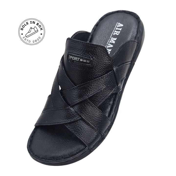 AirMan%20Fashion%20Black%20Leather%20Comfort%20Slipper%20-%20Image%205