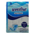 Sensitive Adult Diapers Size Medium - Waist 28in-44in (10 Pcs Pack). 