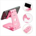 Universal Adjustable Mobile Phone / Tablet Folding Holder Stand Anti Skid Multi Angle Desk Small Foldable Portable Stand. 