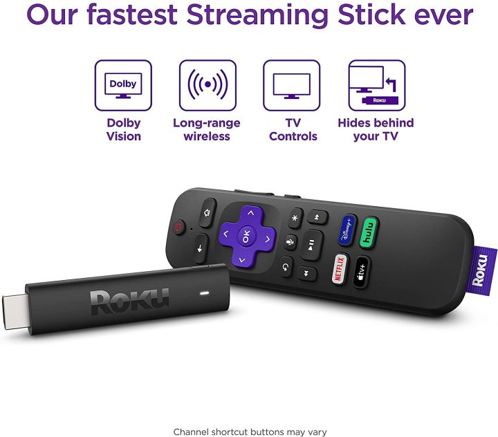 Roku Streaming Stick 4K 2021 | Streaming Device 4K/HDR/Dolby Vision ...